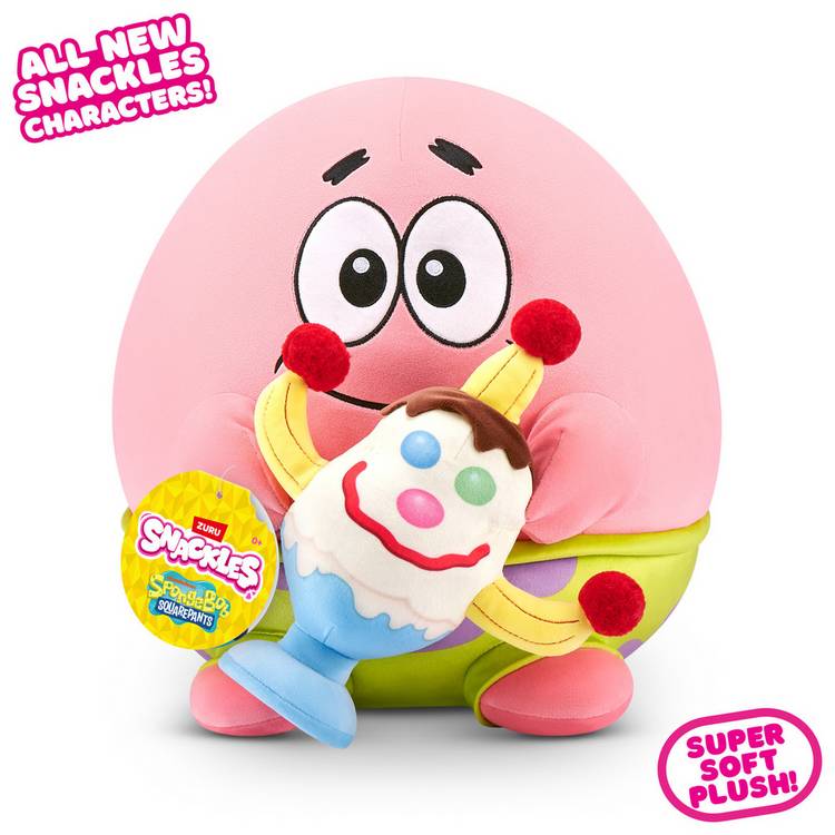 Snackles Patrick Star plush toy 35cm - British product