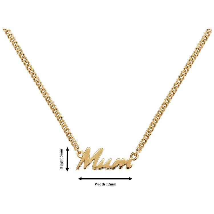 Moon & Back gold plated Mum pendant necklace British brand