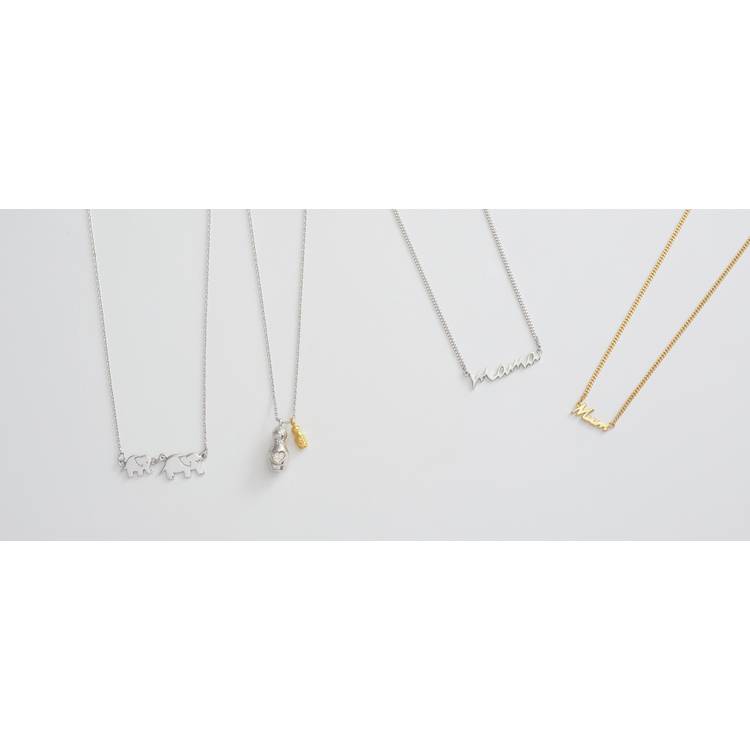Moon & Back gold plated Mum pendant necklace British brand