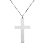 Argos Revere Sterling Silver Large Cross Pendant Necklace- Buy online at McGrocer