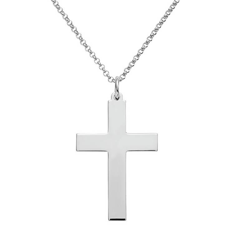 Revere sterling silver large cross pendant necklace 20 inches - British product