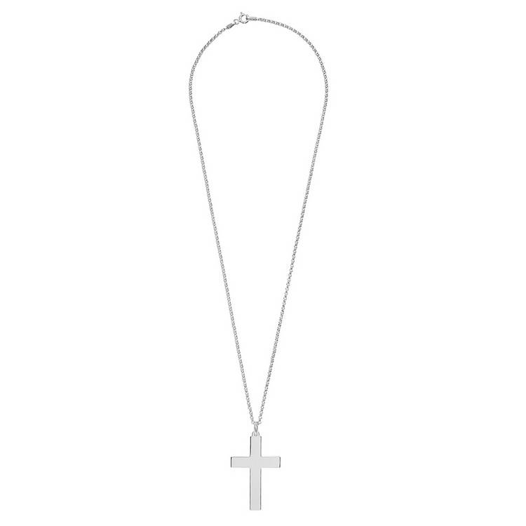 Revere sterling silver large cross pendant necklace 20 inches - British product