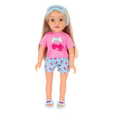 DesignAfriend cherry cool doll pyjama set with accessories, UK version