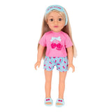 DesignAfriend cherry cool doll pyjama set with accessories, UK version