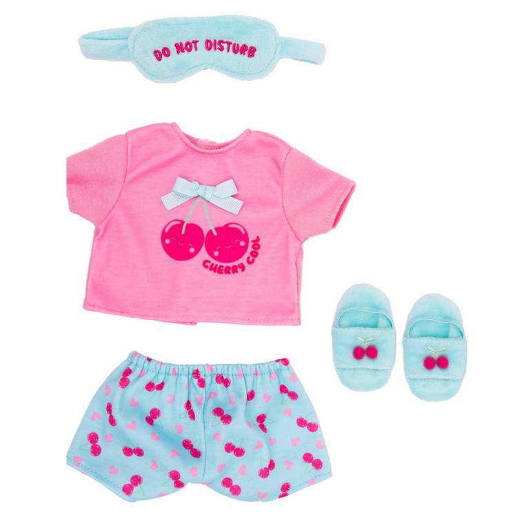 DesignAfriend cherry cool doll pyjama set with accessories, UK version