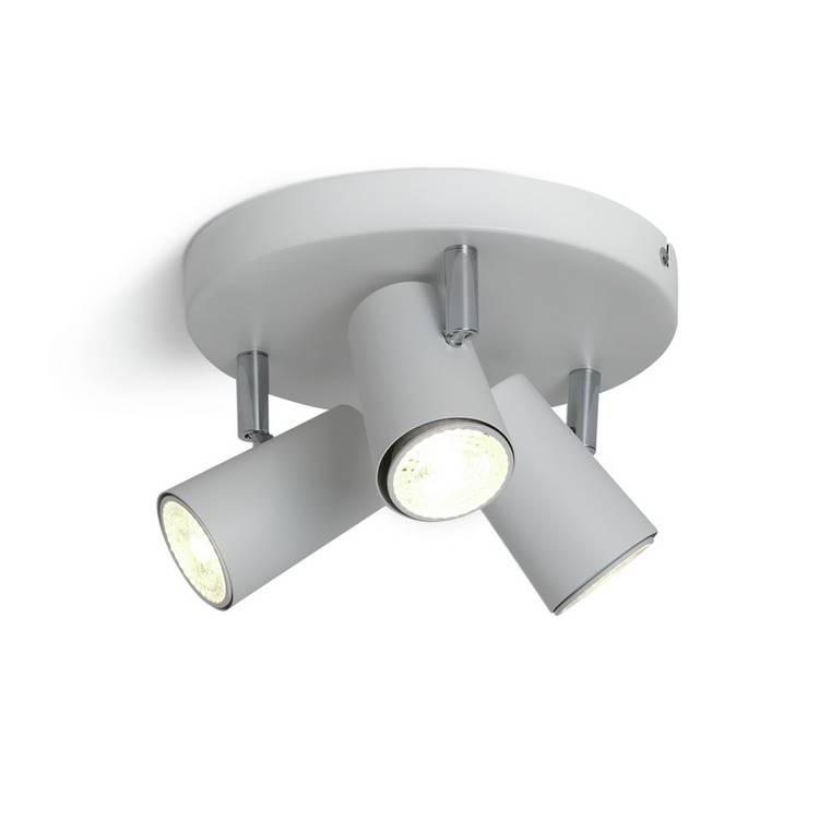 Argos Home 3 light spotlight plate matt white 22cm - British product