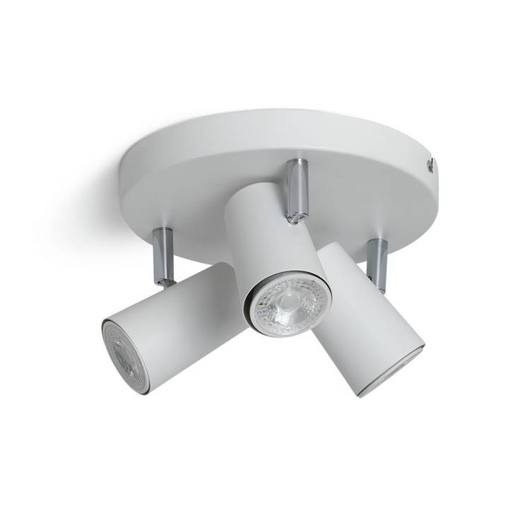 Argos Home 3 light spotlight plate matt white 22cm - British product