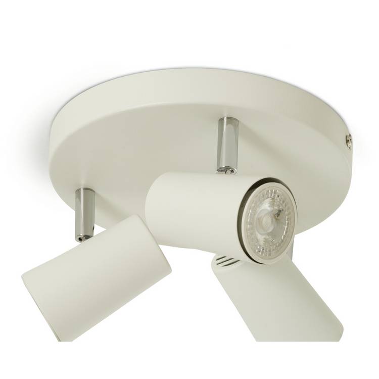 Argos Home 3 light spotlight plate matt white 22cm - British product