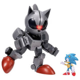 JAKKS Pacific Mecha Sonic action figure 25cm with small Sonic figure, imported from the UK