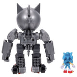 JAKKS Pacific Mecha Sonic action figure 25cm with small Sonic figure, imported from the UK