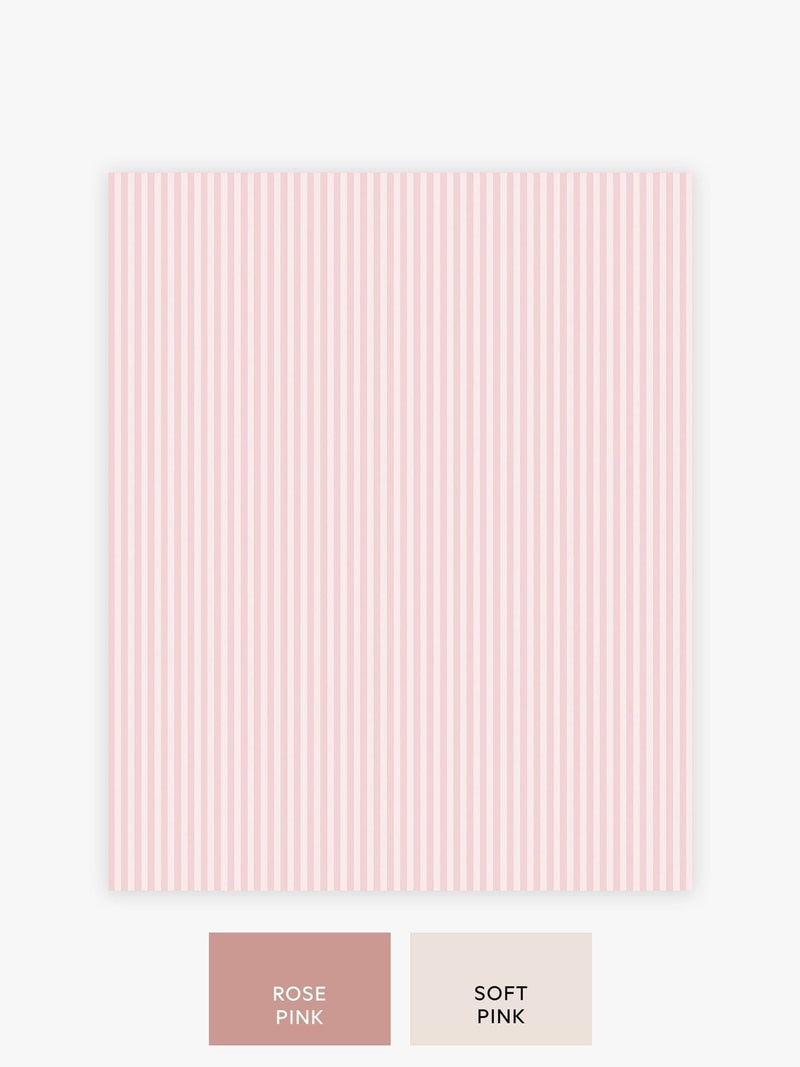 Pink Calm Stripe A4 wallpaper sample, imported from the UK