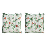 Argos Home cream robin seat cushion pair 40x40cm, imported from the UK