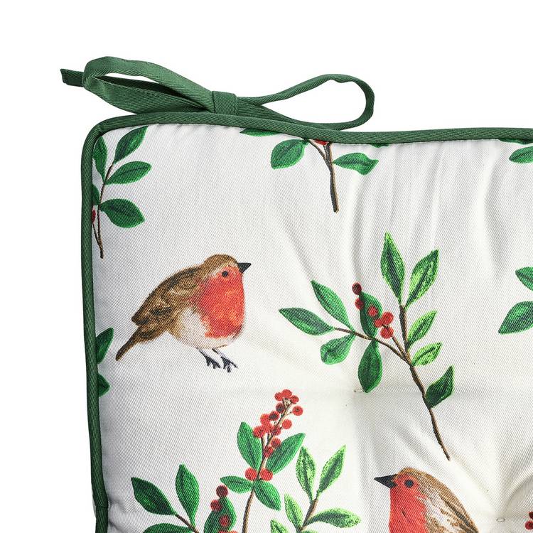 Argos Home cream robin seat cushion pair 40x40cm, imported from the UK
