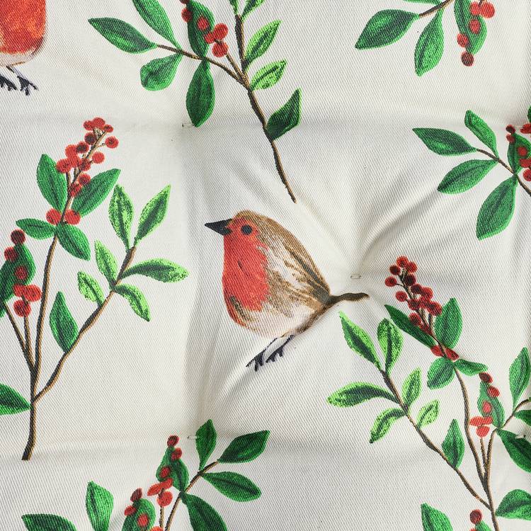 Argos Home cream robin seat cushion pair 40x40cm, imported from the UK