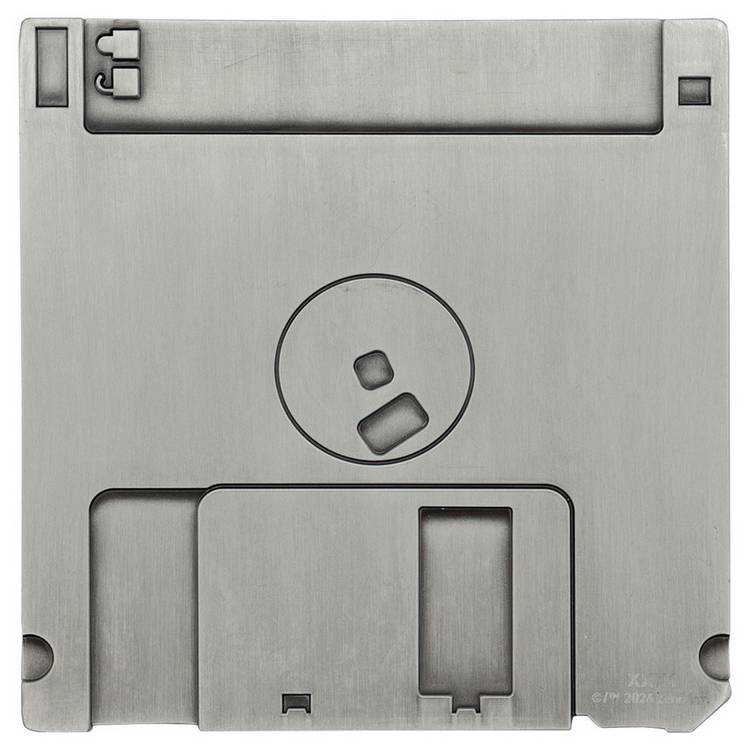 Doom II floppy disk replica antique silver edition 88mm (British brand)