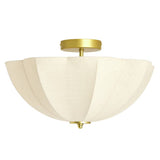 Argos Home scalloped uplighter flush ceiling light natural, UK version