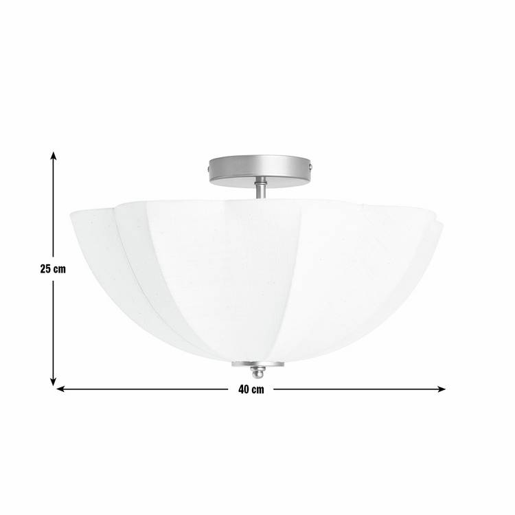 Argos Home scalloped uplighter flush ceiling light natural, UK version
