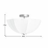 Argos Home scalloped uplighter flush ceiling light natural, UK version