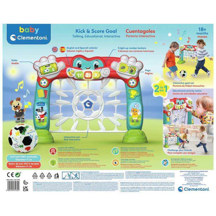 Clementoni Kick & Score Goal interactive football toy, UK version