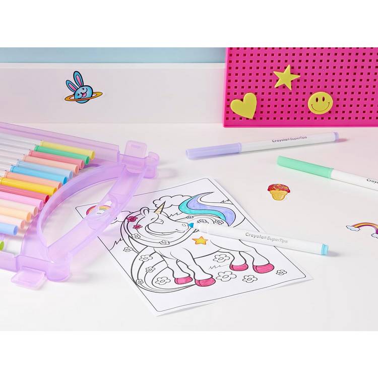 Crayola Pastel Colour Create Case Supertip markers paper (British brand)