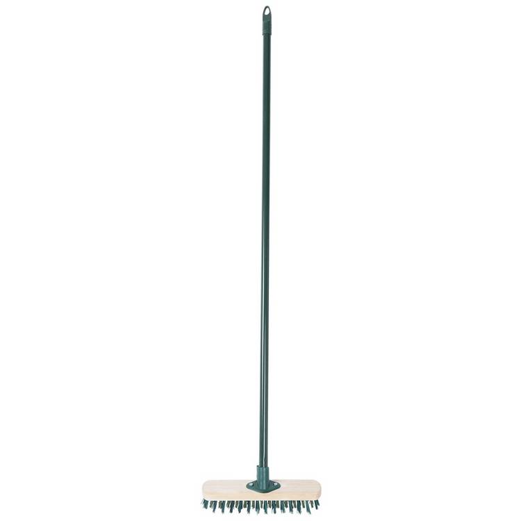 Charles Bentley outdoor decking broom with castle effect bristles (British brand)