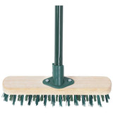 Charles Bentley outdoor decking broom with castle effect bristles (British brand)