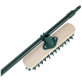 Charles Bentley outdoor decking broom with castle effect bristles (British brand)