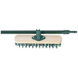 Charles Bentley outdoor decking broom with castle effect bristles (British brand)