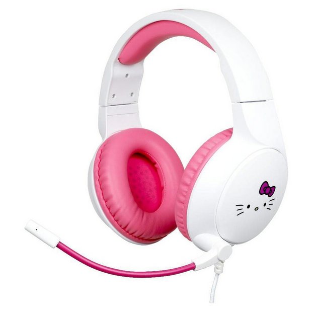 Konix Hello Kitty wired gaming headset white pink (British brand)