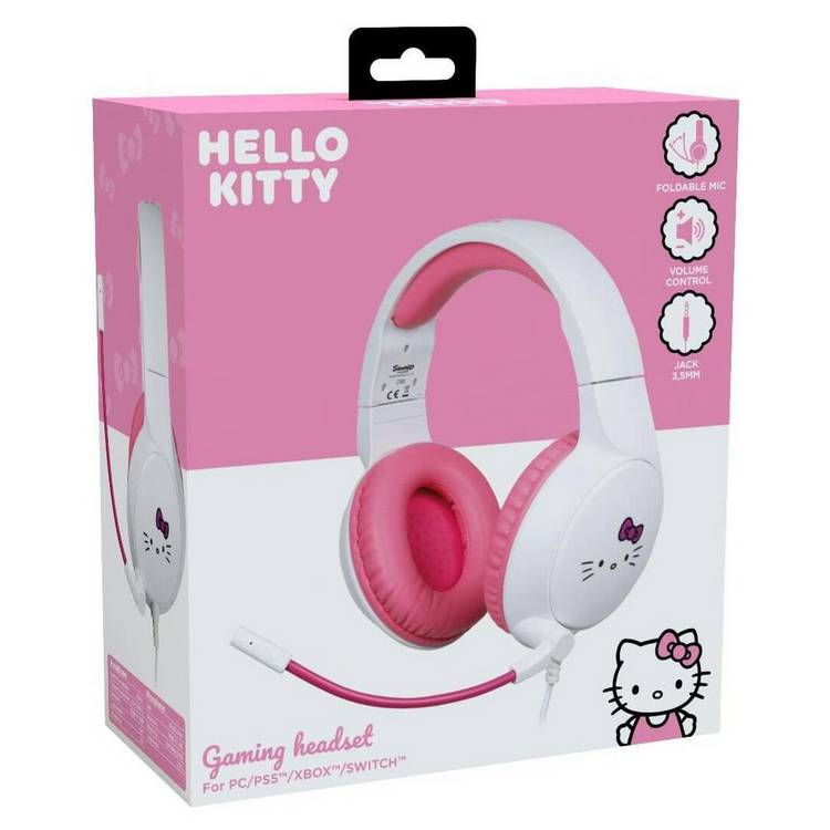 Konix Hello Kitty wired gaming headset white pink (British brand)