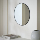 Habitat black round wall mirror 50x50cm, imported from the UK