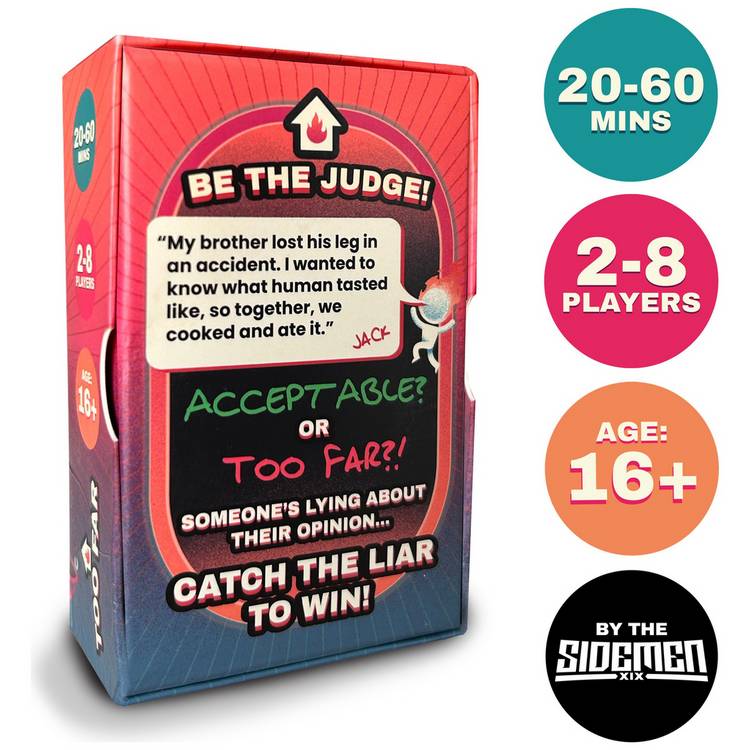 Sidemen Games Too Far Confessions Game party card box (British brand)