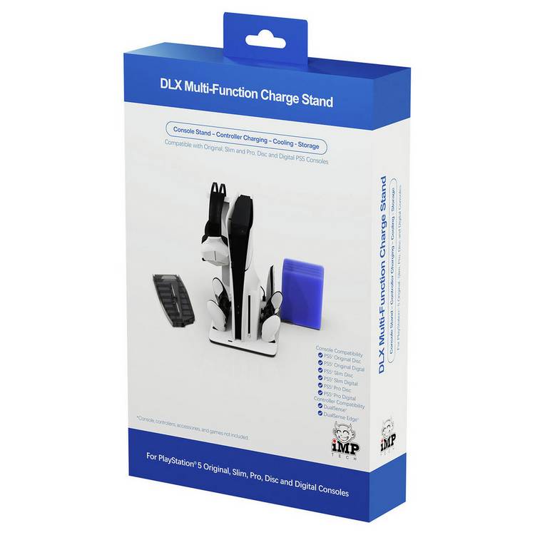 iMP DLX multi-function charge stand for PS5 consoles (British brand)