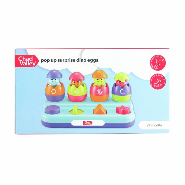 Chad Valley pop up surprise dino eggs toddler toy (British brand)
