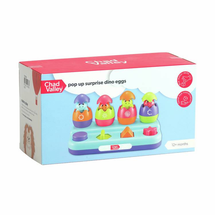Chad Valley pop up surprise dino eggs toddler toy (British brand)