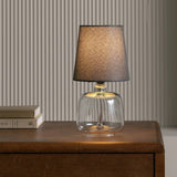Argos Home Cabras glass table lamp charcoal - British product