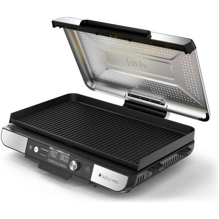 Ninja Sizzle Pro XL Health Grill with grill and flat plates (British brand)