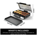 Ninja Sizzle Pro XL Health Grill with grill and flat plates (British brand)