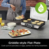 Ninja Sizzle Pro XL Health Grill with grill and flat plates (British brand)