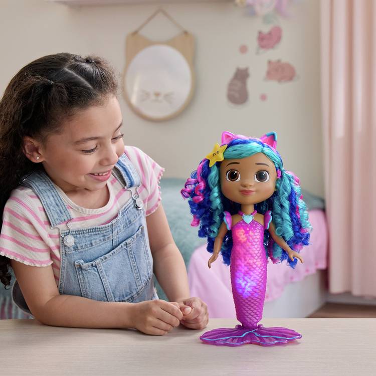 Gabby's Dollhouse Sing & Shine Mermaid Doll 12 inch, imported from UK