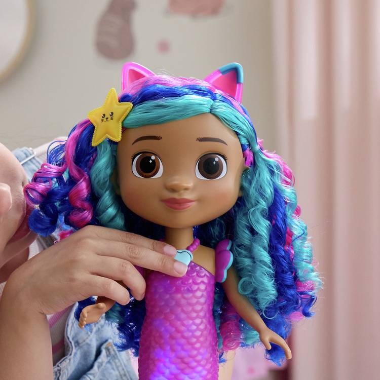 Gabby's Dollhouse Sing & Shine Mermaid Doll 12 inch, imported from UK