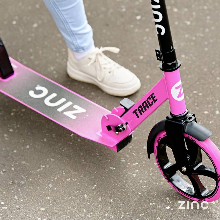 Zinc Trace big wheel folding scooter pink, UK version
