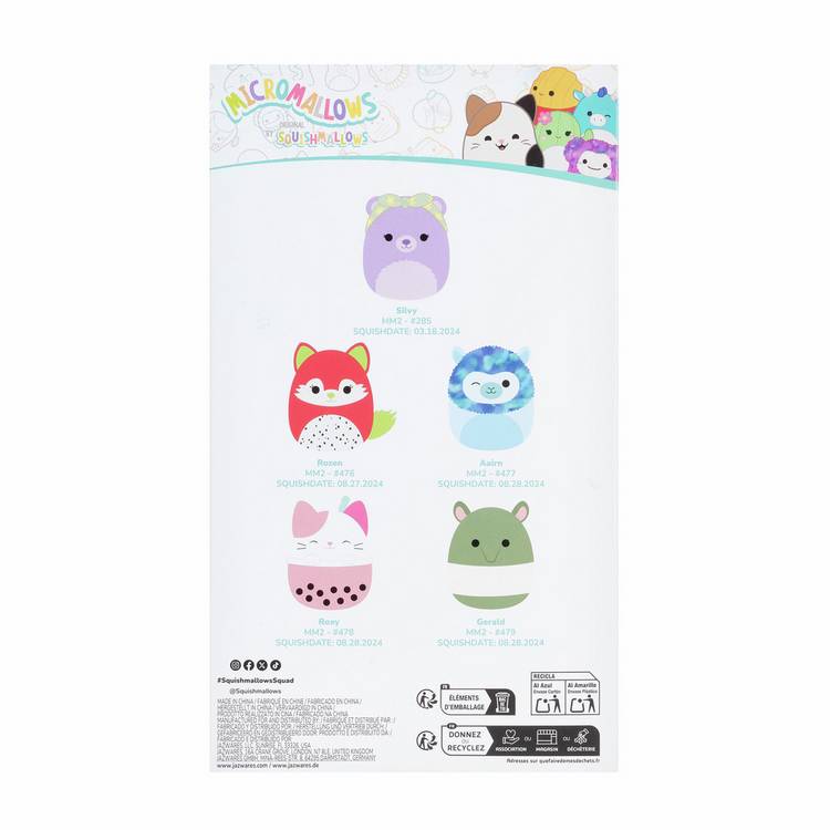 Squishmallows soft toys Micromallows 5 pack 2.5 inch (British brand)