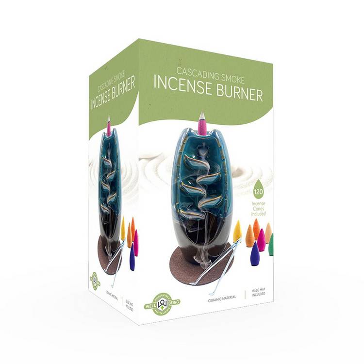 Menkind cascading smoke incense burner 23.5cm (British brand)