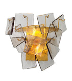 Eichholtz Biltmore wall lamp with antique brass and smoked glass, UK version
