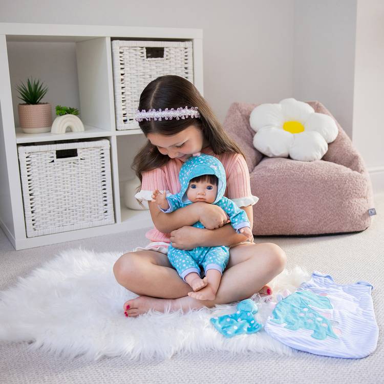 Tiny Treasures Sleepy Dino baby doll 44cm - British product