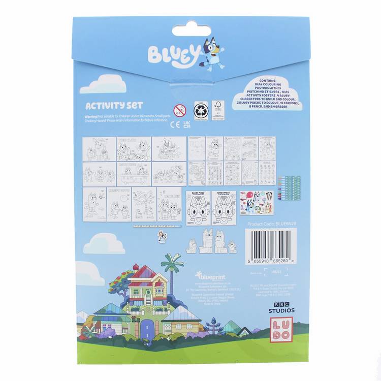 Bluey Activity Set with colouring and puzzles, UK version