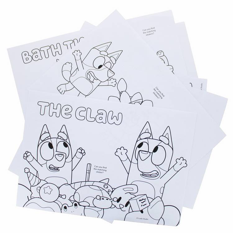 Bluey Activity Set with colouring and puzzles, UK version