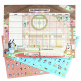 Bluey reward chart sticker sheets - British product