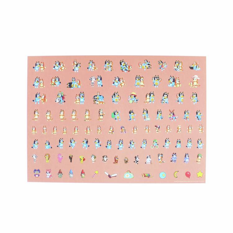 Bluey reward chart sticker sheets - British product